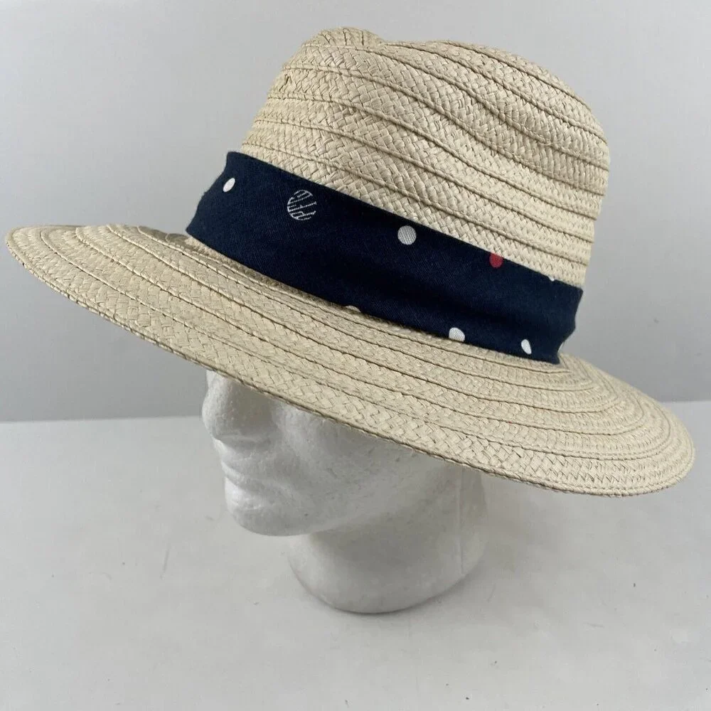 Columbia Paper Fedora Hat Women’s OS Decorative Band Wide Brim Sun Hat Hike